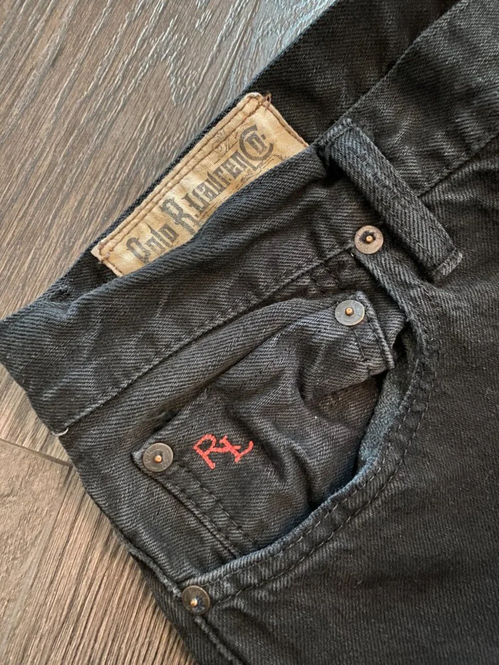RALPH LAUREN WASH HUDSON BLACK JEANS SIZE 34 WAIST - Picture 2 of 11